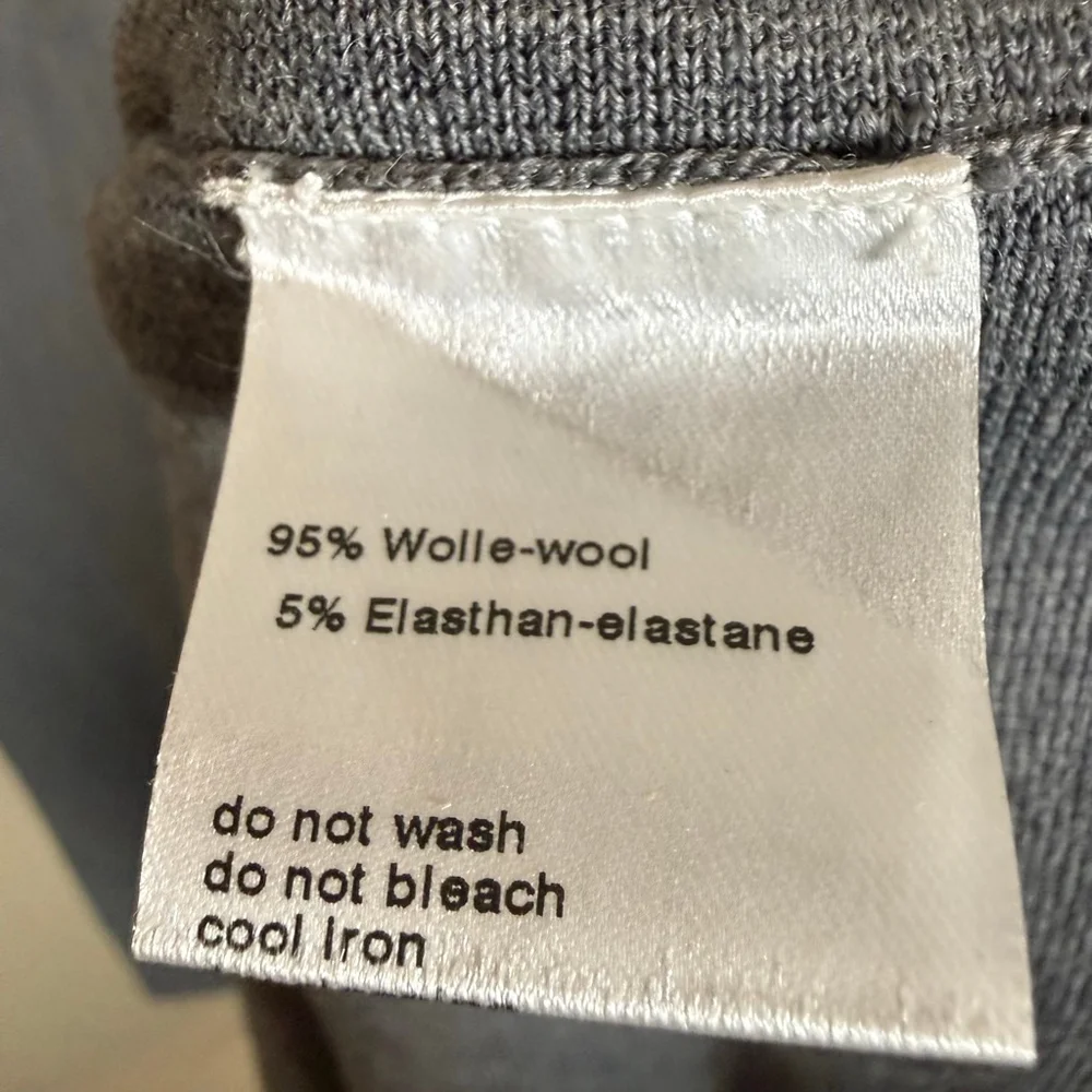 Akris Punto Gray Long Sleeve Wool Fit and Flare Dress with Ruffled Cuffs US 4 - Picture 9 of 11